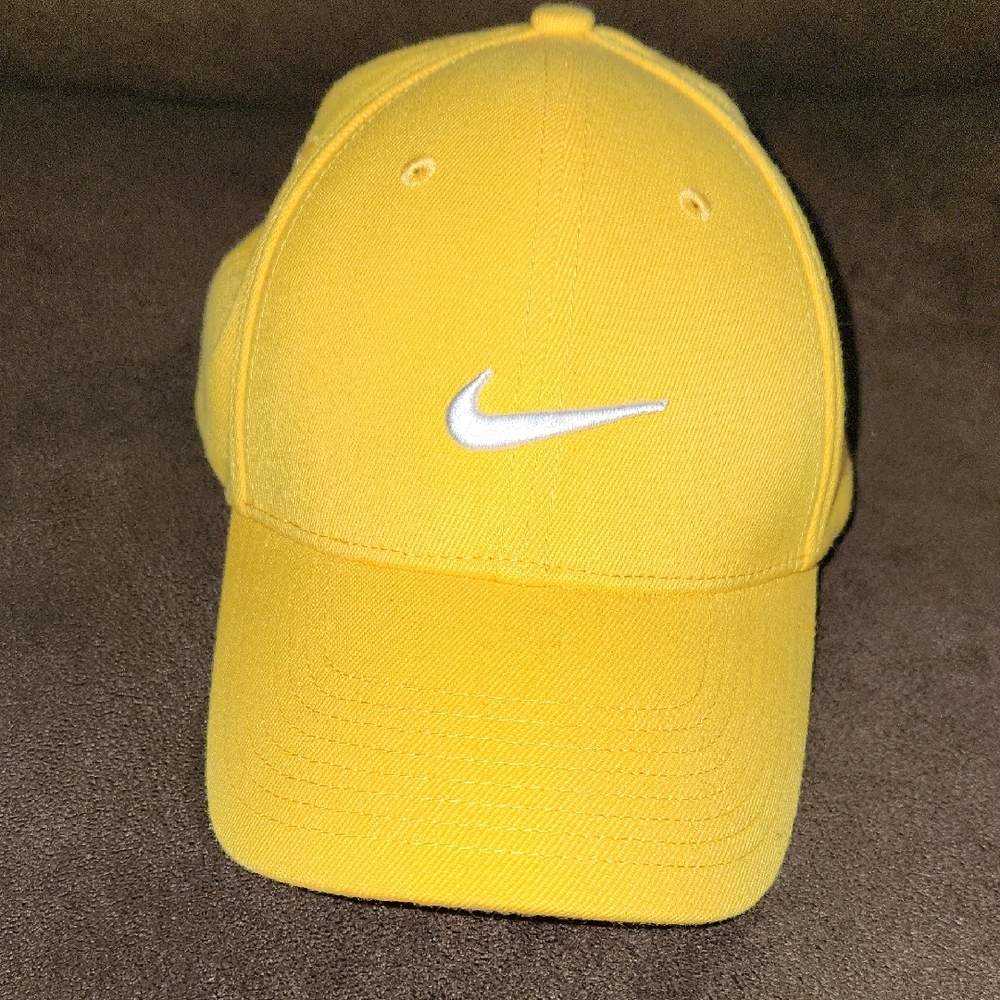 Nike Bright Yellow Cap with White Swoosh